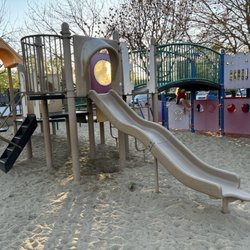 Ernie Sheldon Park - Slide and giant sandbox