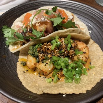 Crooked Gaff Kitchen - Pork Belly Taco and Shrimp Taco - Seafood Near Me - Whittier, California