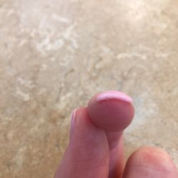 Pink Lady Nails Salon - He put four coats of top coat on my nail and it smudged every time. Finally I told him to leave them alone. This is the result.