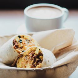 Heirloom Salad Co - Santa Fe Wrap and Cafe Latte