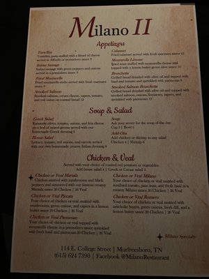 Menu photo 3 Milano II & Jack’s Place Murfreesboro, TN Menu photo 3 Milano II & Jack’s Place Murfreesboro, TN