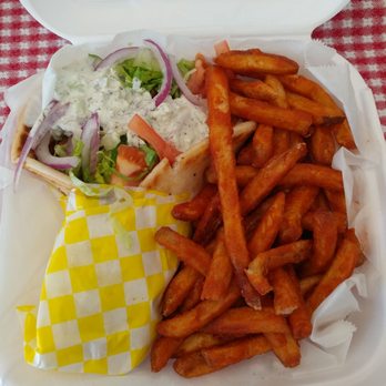 Sinbad's Grill - Spicy Gyro sandwich combo (also includes drink) - Mediterranean Near Me - Overland Park, Kansas
