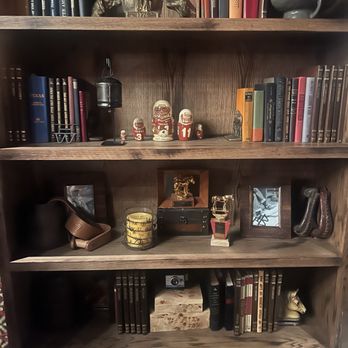 Haywire - Bookshelf that moves and leads to the "secret room" - New American Near Me - Austin, Texas