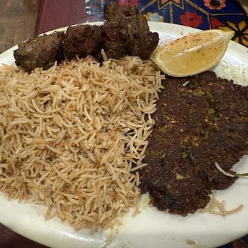 Khyber Pass Kabob - Chapli & Lamb kabob combo! So delicious! And their basmati rice is so flavorful! - Afghan Near Me - Dublin, California Khyber Pass Kabob - Chapli & Lamb kabob combo! So delicious! And their basmati rice is so flavorful! - Afghan Near Me - Dublin, California