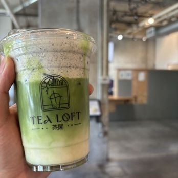 Tea Loft - Black sesame cloud matcha - Bubble Tea Near Me - Portland, Oregon