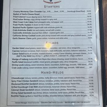 Rockfish Harbor Grill - Menu - Seafood Near Me - Monterey, California Rockfish Harbor Grill - Menu - Seafood Near Me - Monterey, California