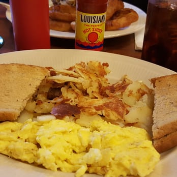 By The Way Cafe - Scrambled eggs rye butter toast and sliced potatoes. Add some Louisiana hot sauce and yum - Food Near Me - East Rochester, Ohio By The Way Cafe - Scrambled eggs rye butter toast and sliced potatoes. Add some Louisiana hot sauce and yum - Food Near Me - East Rochester, Ohio