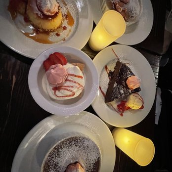 La Cosecha Bar + Restaurant - Flan, chocolate cake, crème brûlée (espresso and regular), - Spanish Near Me - Paso Robles, California
