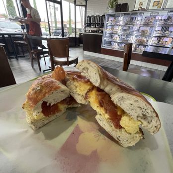 5th Ave Bagelry - Breakfast Sandwich with Bacon and Egg - Bakeries Near Me - Los Alamitos, California 5th Ave Bagelry - Breakfast Sandwich with Bacon and Egg - Bakeries Near Me - Los Alamitos, California