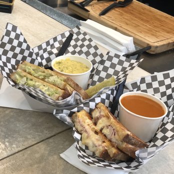 Black Sheep GCB - #3 with broccoli cheddar soup and #8 with tomato soup - Sandwiches Near Me - Anaheim, California