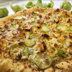 Uncle Monty's Pizza - Tomotillo Pesto with chicken