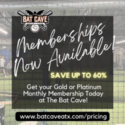 The Bat Cave - Do you frequent the cages? Become a member at The Bat Cave! Visit us once a week or multiple times!