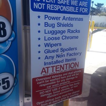 Vanowen Express Car Wash - Not Liable For Any Damage" Should say, "THIS CARWASH EQUIPMENT MAY SCRATCH YOUR VEHICLE ENTER AT YOUR OWN RISK!!!! - Car Wash Near Me - Los Angeles, California Vanowen Express Car Wash - Not Liable For Any Damage" Should say, "THIS CARWASH EQUIPMENT MAY SCRATCH YOUR VEHICLE ENTER AT YOUR OWN RISK!!!! - Car Wash Near Me - Los Angeles, California