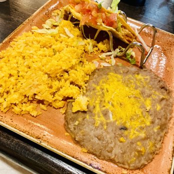 Azteca D'Oro Mexican Restaurant Winter Garden - Lunch combo, one item, shredded chicken taco with rice and beans - Mexican Near Me - Oakland, Florida Azteca D'Oro Mexican Restaurant Winter Garden - Lunch combo, one item, shredded chicken taco with rice and beans - Mexican Near Me - Oakland, Florida