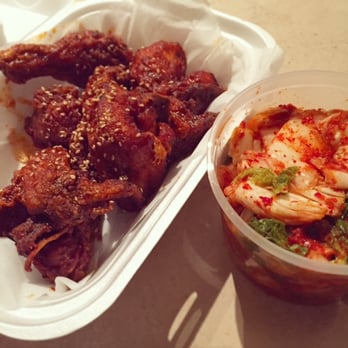 Crisp - Crisp BBQ half chicken, side of kimchi - Korean Near Me - Chicago, Illinois