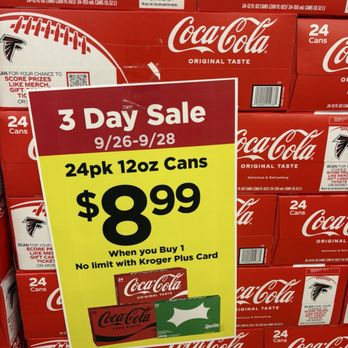 Kroger - Good deal today on 24 pack cokes, last day! - Grocery Near Me - Tucker, Georgia Kroger - Good deal today on 24 pack cokes, last day! - Grocery Near Me - Tucker, Georgia