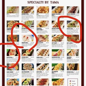 Tama Sushi - Over charging on final bill - Sushi Bars Near Me - Huntington Beach, California