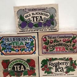 Candies of Merritt - Fruit flavoured black teas from Metropolitan tea company. 25 traditional tea bags per softwood chest, blended and packed in Canada.