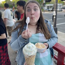 Banana Ice Cream with Birthday Cake Dip and Mango Ice Cream Banana Ice Cream with Birthday Cake Dip and Mango Ice Cream