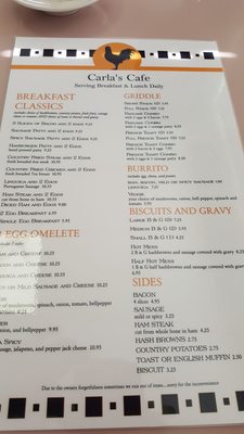 Menu photo 5 Carla's Cafe Bakersfield, CA