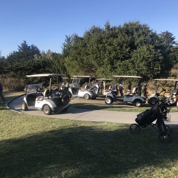 Crystal Springs Golf Course - 2 parties. Plus 4 people walking, plus four more carts out of the shot just finishing on the green. - Golf Near Me - Burlingame, California Crystal Springs Golf Course - 2 parties. Plus 4 people walking, plus four more carts out of the shot just finishing on the green. - Golf Near Me - Burlingame, California