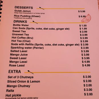 Tandoor Indian Cuisine - Dessert, Drinks, and Extras - Indian Near Me - Brandon, Florida Tandoor Indian Cuisine - Dessert, Drinks, and Extras - Indian Near Me - Brandon, Florida