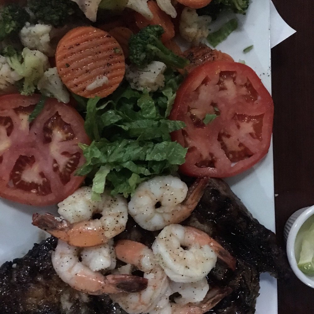 Viva Chile Lindo - Ribeye and jumbo shrimp.. humongous and very tasty - Latin American Near Me - Hollywood, Florida Viva Chile Lindo - Ribeye and jumbo shrimp.. humongous and very tasty - Latin American Near Me - Hollywood, Florida