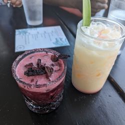 Hugo's Mexican Kitchen - Hibiscus Margarita and Pina Colada