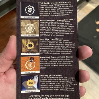 Escapology Escape Room Fort Wayne - Menu - Escape Games Near Me - Fort Wayne, Indiana