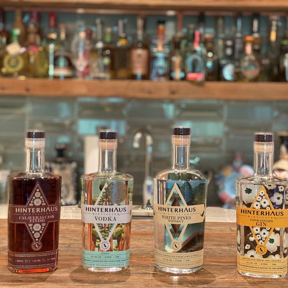 three bottles of gin
