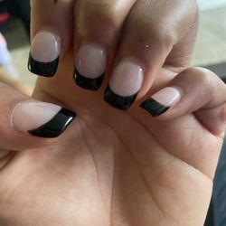 Nail Studio - Horrible job they did not the right color I wanted a nude pink and this is a milky white and the shape is totally not square