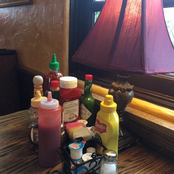 Cottage Cafe - You can see they're serious by their condiment spread.  It's breakfast time, baby! - Breakfast & Brunch Near Me - Spokane Valley, Washington