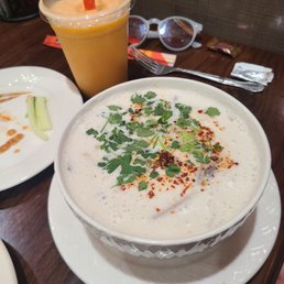 Bubble tea and Coconut soup Bubble tea and Coconut soup