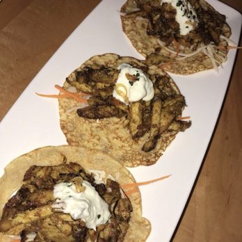 Soos - Pulled chicken tacos with tzaziki sauce. - Malaysian Near Me - Toronto, Ontario