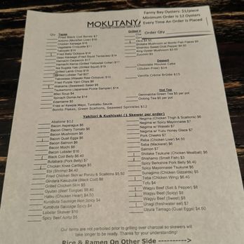 Mokutanya - Menu - Ramen Near Me - Burlingame, California Mokutanya - Menu - Ramen Near Me - Burlingame, California