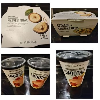 Kroger - In-Store Goodies  Daily Harvest  Spinach Shitake Grits and Strawberry Peach Smoothies - Grocery Near Me - Troy, Missouri