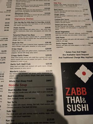 Menu photo 5 Zabb Thai & Sushi Davie, FL Menu photo 5 Zabb Thai & Sushi Davie, FL