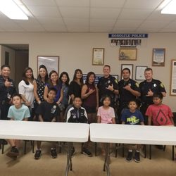 Group shot of Gold Star Families who toured the Wahiawa Police Station.