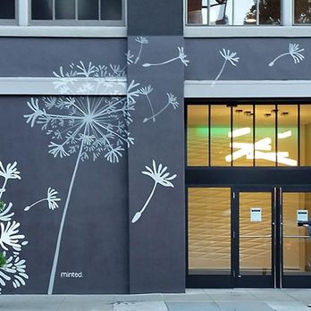 Morgan Mural Studios - Dandelions mural at Minted Headquarters - San Francisco, California - Painters Near Me - Los Altos, California