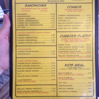 Cubbie's - Menu - Burgers Near Me - Greenville, North Carolina Cubbie's - Menu - Burgers Near Me - Greenville, North Carolina