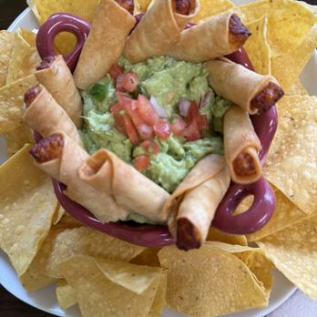 Guacamole House - Guacamole with mini flautas ($13) - Salad Near Me - Little Ferry, New Jersey Guacamole House - Guacamole with mini flautas ($13) - Salad Near Me - Little Ferry, New Jersey