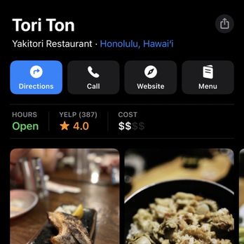 Tori Ton - Izakaya Near Me - Honolulu, Hawaii