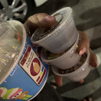 Menchie's - Individual cups for toppings during covid - Ice Cream & Frozen Yogurt Near Me - Henderson, Nevada