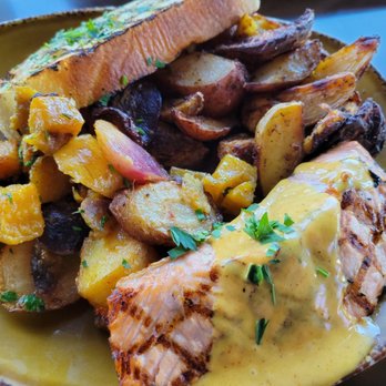 Urban Plates - Salmon plate - New American Near Me - Long Beach, California