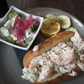 Beginner's Luck - Crab & Shrimp Roll with cucumber salad - Coffee & Tea Near Me - Scottsdale, Arizona