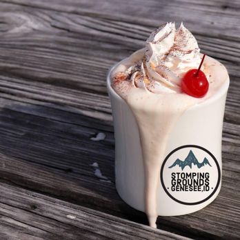 Stomping Grounds Coffeehouse - a cup of coffee with whipped cream and a cherry on top - Coffee & Tea Near Me - Genesee, Idaho Stomping Grounds Coffeehouse - a cup of coffee with whipped cream and a cherry on top - Coffee & Tea Near Me - Genesee, Idaho