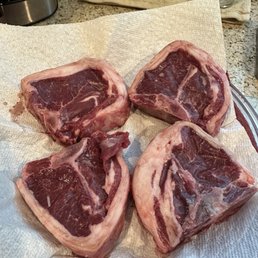 These are lamb loin chops. They were awesome tonight on the grill
