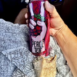 Philly Cheesesteak Wrap & Peace Tea, Razzleberry