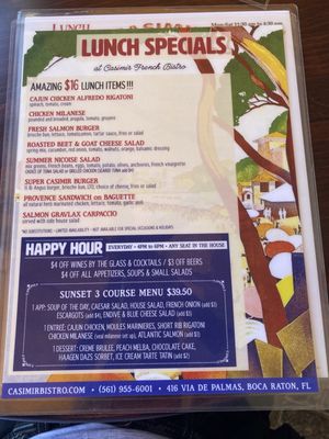 Menu photo 1 Casimir French Bistro Boca Raton, FL Menu photo 1 Casimir French Bistro Boca Raton, FL