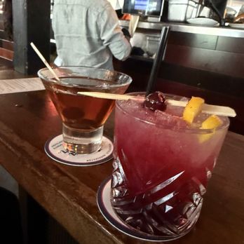 Von's 1000Spirits - Huckleberry bramble and manhattan martini - New American Near Me - Seattle, Washington Von's 1000Spirits - Huckleberry bramble and manhattan martini - New American Near Me - Seattle, Washington